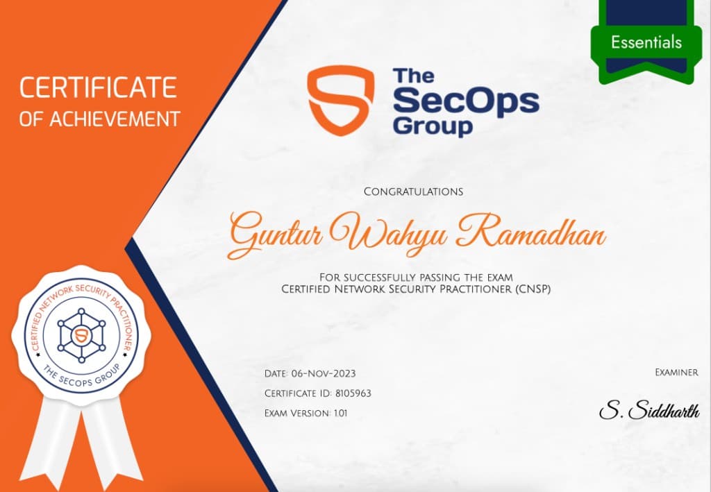 Certified Network Security Practitioner (CNSP)