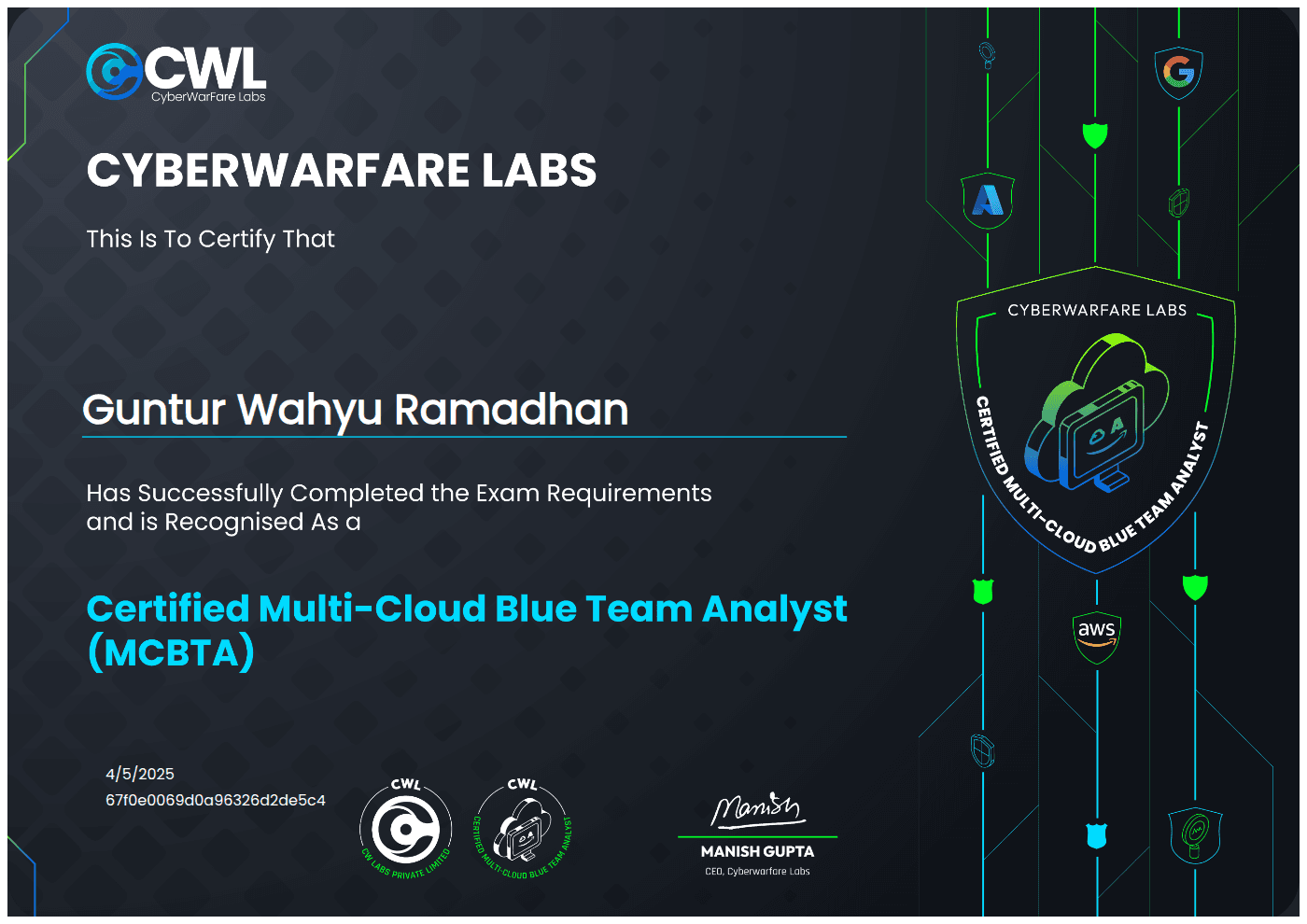 Certified Multi-Cloud Blue Team Analyst (MCBTA)